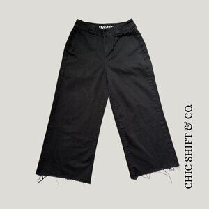 Dickies Worker Wide Leg Skater Pants - Black, Size 26 (Raw Hem)